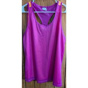 Danskin Now Mesh Tank Top Womens Plus Size Xl 15 17 Sleeveless Racerback‎ Layer